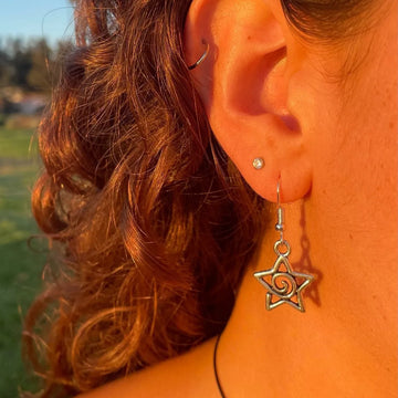 DAIIIBABYYY  -  Korean Fashion Cute Star Swirl Earrings Gothic Charms Rivet Earrings for Women Punk Grunge Jewelry Vintage Accessories Cool